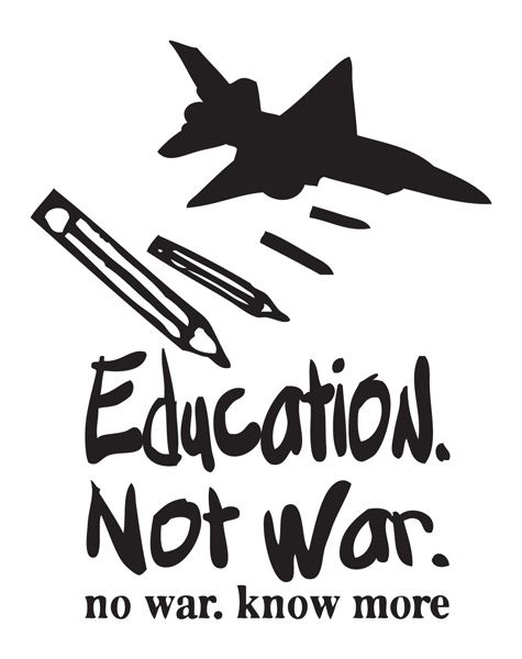 Education Not War logo